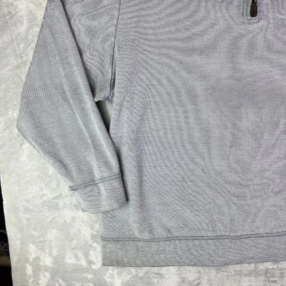 Tommy Bahama Quarter Zip Fleece Sweatshirt Men's 2XLB Grey/Blue Beachy Summer - Picture 5 of 16
